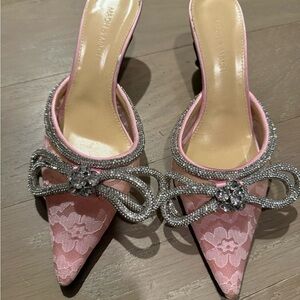 MACH & MACH double crystal pointed mules size 37.5